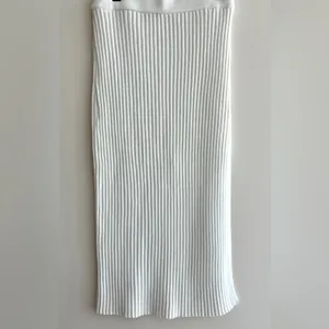 Amazon Women’s White Ribbed Sweater Midi Slit Skirt, Size Large thumbnail 2