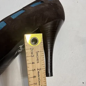 MASSIMO BALDI‎ ITALY Ribbon Brown Sueded LEATHER PUMPS HEELS Shoes Sz 9 B thumbnail 13