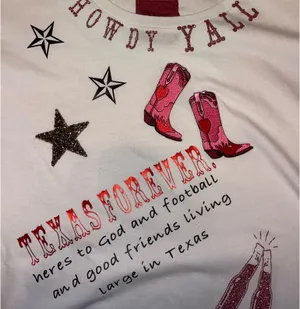 Boutique cropped Texas T shirt White thumbnail 3