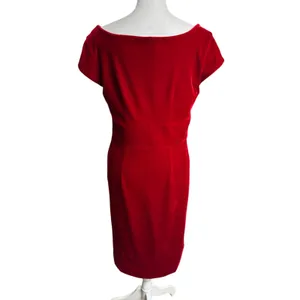 Kinji Red Velvet Off Shoulder Midi Dress Japanese Harajuku Medium thumbnail 3