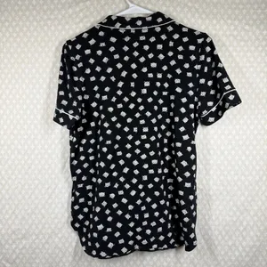Madewell Black Cream Cat Print Shorts‎ Pajama Set thumbnail 8