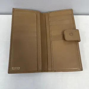 Gucci Bamboo Bi-Fold Leather Wallet in Tan - Preowned thumbnail 3