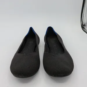 Rothys The Flat Black Solid Knit Ballet Flats Women 6 Machine Washable Eco Shoes thumbnail 3