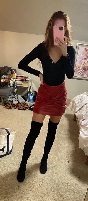 ZARA Red Mini Skirt thumbnail 1