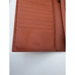 Prada Saffiano Leather Continental Flap Wallet - Orange thumbnail 5