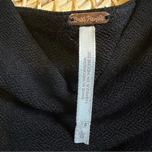 Free People Paisley Tie Hem Crop Top Sleeveless Womens Large Black thumbnail 4