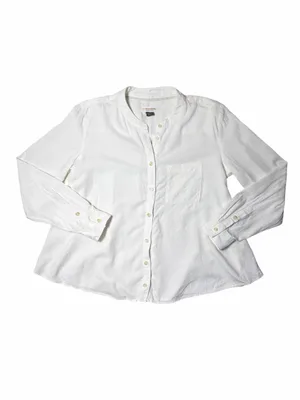 Pilcro Anthropologie White Linen Blend Whitney Long Sleeve Blouse Womens XS thumbnail 2