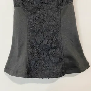 DNA Couture Women’s Crisscross Back Mock Corset Lace Tank Top Black NWOT thumbnail 3