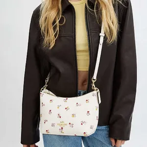 NWT Coach Zip Top Shoulder Bag With Heart‎ Print thumbnail 7