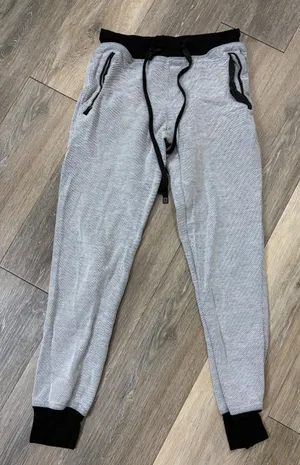 Rag & Bone Jogger Sweatpants XS Gray Black Trim Drawstring Athleisure thumbnail 1