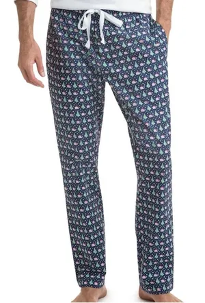 Vineyard Vines Christmas Trees & Santa Whales Pajama Pants thumbnail 1
