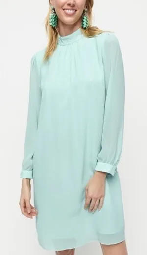 NWT J. Crew Mockneck Shift Dress Size 2 thumbnail 1