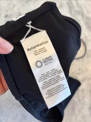 Reformation Monaco Black Strappy Bandeau Bikini Top - Women thumbnail 6