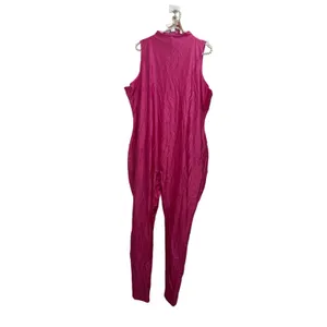 SKIMS Size 4X Shine Catsuit Jersey Mock Neck Sleeveless Catsuit Hot Pink NWOT thumbnail 2