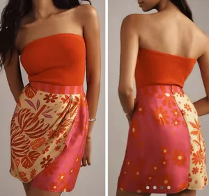Farm Rio Wrap Slip Mini Skirt, Size XS thumbnail 2