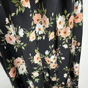 Old Navy The Occasion Black Floral Satin Cowl Halter Maxi Dress 2X 759358-01 thumbnail 3