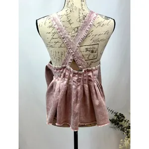 Free People Marina Denim Babydoll Crop Top Distressed Purple XL thumbnail 13