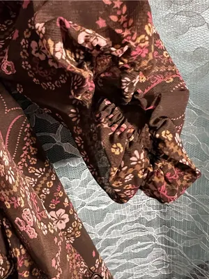 Abercrombie and Fitch Brown Floral Paisley Side Tie Mini Dress NWT Size XS thumbnail 7