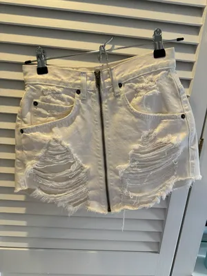 Carmar Denim LF White Zip Up Skirt thumbnail 5