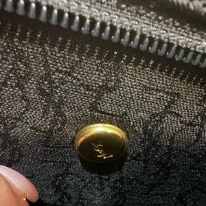 YSL Vintage Boston Weave Tote Black Canvas Leather Trim Shoulder Bag thumbnail 11