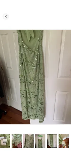 Peppermayo Celandine Beaded Green Maxi Formal Dress Women's Size 6 thumbnail 11