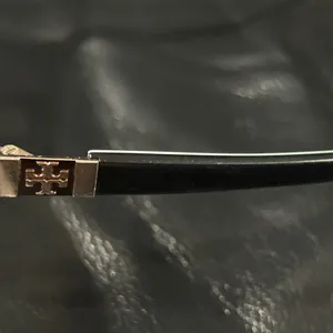 Tory Burch Black Sunglasses with Tortoiseshell Temples includes Tory Burch case thumbnail 3