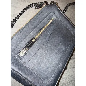 Rebecca Minkoff Avery Crossbody Bag Black Saffiano Leather‎ Gunmetal Chain OS thumbnail 12