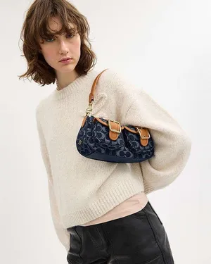 Coach New Ashton Bag In Signature Denim cy700 with cherry charm thumbnail 13