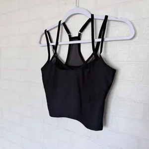 ALO Yoga Black Double-Strap Cropped Tank thumbnail 5