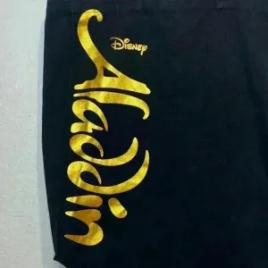 Disney Aladdin Black‎ & Gold Genie Lamp VIP Logo Tote Bag thumbnail 2