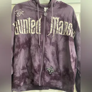 Nwt DisneyParks The Haunted Mansion Tie-Dye Zip Hoodie thumbnail 2