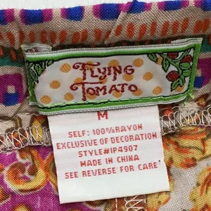 Flying Tomato Womens Wide Leg Palazzo Pants Baroque Scarf Print Multi M IP4907 thumbnail 4