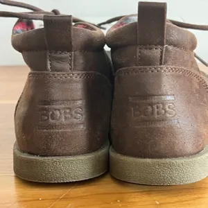 BOBS by‎ Skechers Womens Brown Chukka Boots Plaid Lined Memory Foam Size 7.5 thumbnail 7