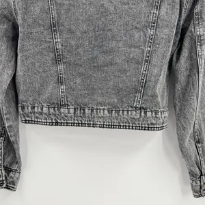 Rebecca Minkoff‎ Studded Denim Jean Jacket Black Gray 100% Cotton Size Small thumbnail 7