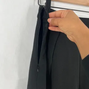 Shein Palazzo Crepe Pants Womens XS Black Pleated Side Zip‎ High Rise Wide Leg thumbnail 4