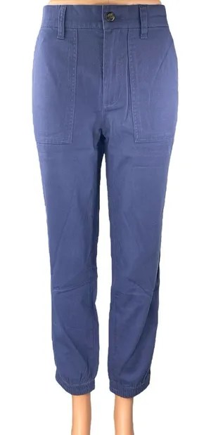 Gap Women's Blue High Waisted Tapered Carrot Jogger Career Trousers Pants Size S thumbnail 1