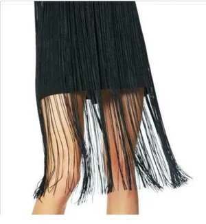 Rikki Black Fringe Flapper Dress thumbnail 6