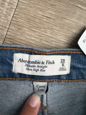 Abercrombie & Fitch The Ankle Straight Ultra High Rise Curve Love Jeans Sz 29/8L thumbnail 8