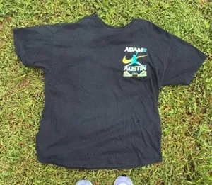 Nike BLACK BLUE AND YELLOW AIR JORDAN GRAPHIC TEE thumbnail 3
