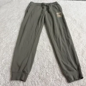 Nike Womens Green Cotton M Preppy Running Athleisure Luxe Sports Loungewear thumbnail 2