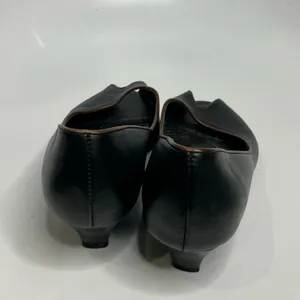 Nariana‎ by GOLC vintage peep toe pumps black leather size 7 thumbnail 4