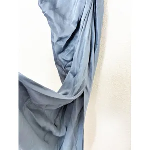 Astr The Label Martina Midi Dress Size Small Blue Satin Cut Out Draped Wedding thumbnail 13