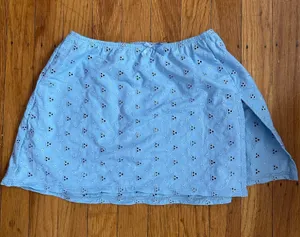 Dippin’ Daisy’s Charmed Slit Mini Skirt in Baby Blue thumbnail 1