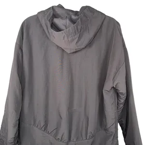 Prairie‎ Underground Hooded Gray Nylon Toggle Drawstring Anorak Jacket Women thumbnail 6