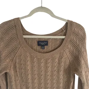 American Eagle Outfitters VTG Y2k Large Brown Sweater Coquette School Academia thumbnail 2