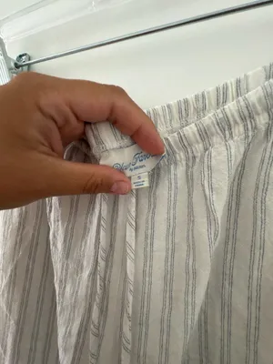 Your Favorite by PacSun White and Blue Striped Wide Leg Pants inseam 27’ thumbnail 3