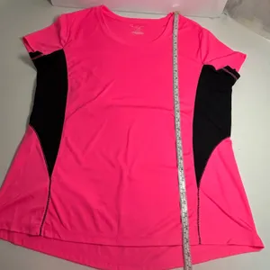 Tek Gear DryTek Hot Pink Athletic Tee XL Mesh High-Low Workout thumbnail 4
