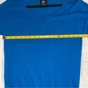 American Eagle Outfitters Blue Crew Neck‎ 3/4 Sleeve Cotton Sweater Top Sz.S thumbnail 6