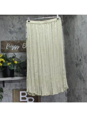NWT DKNY Womens Crushed Crease Woven Midi Skirt P5DNSB53 Pale Moss Brown Green M thumbnail 8