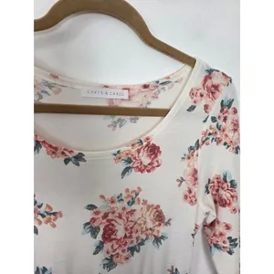 Chris & Carol Floral Maxi Dress Soft Knit Pockets Modest Teacher Cottagecore S thumbnail 7